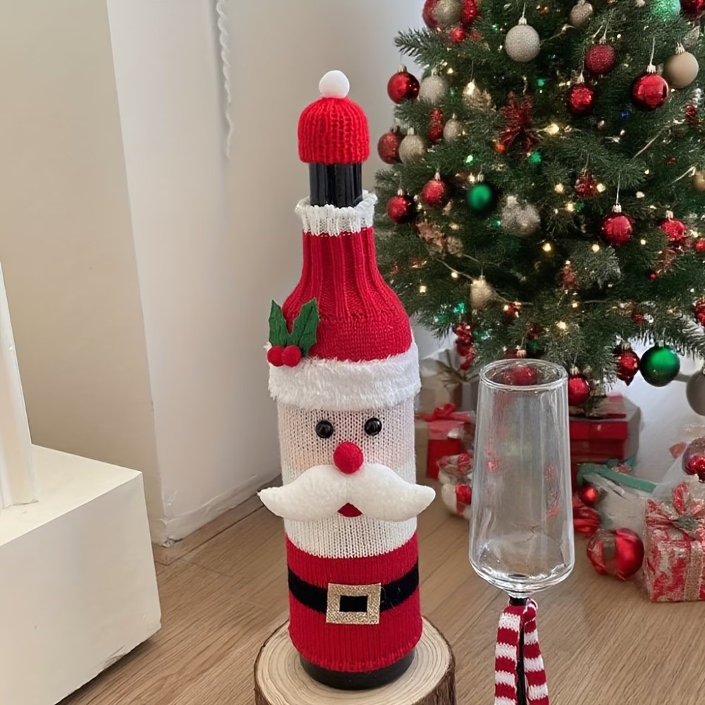 Knitted Wine Bottle Cover Elk  - Wine Beer Hat 评论和价格
