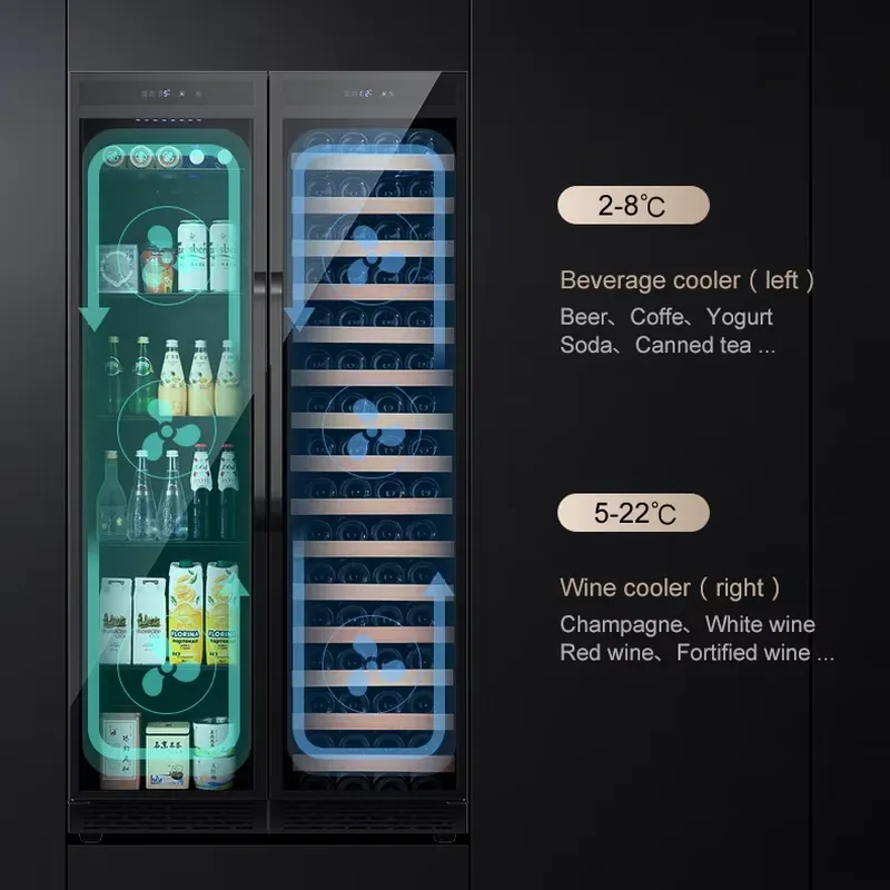 Built In Beverage Fridge Doubl - Wine Beer Dual Zone 评论和价格